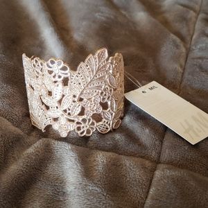 NWT H&M rose gold cuff bracelet